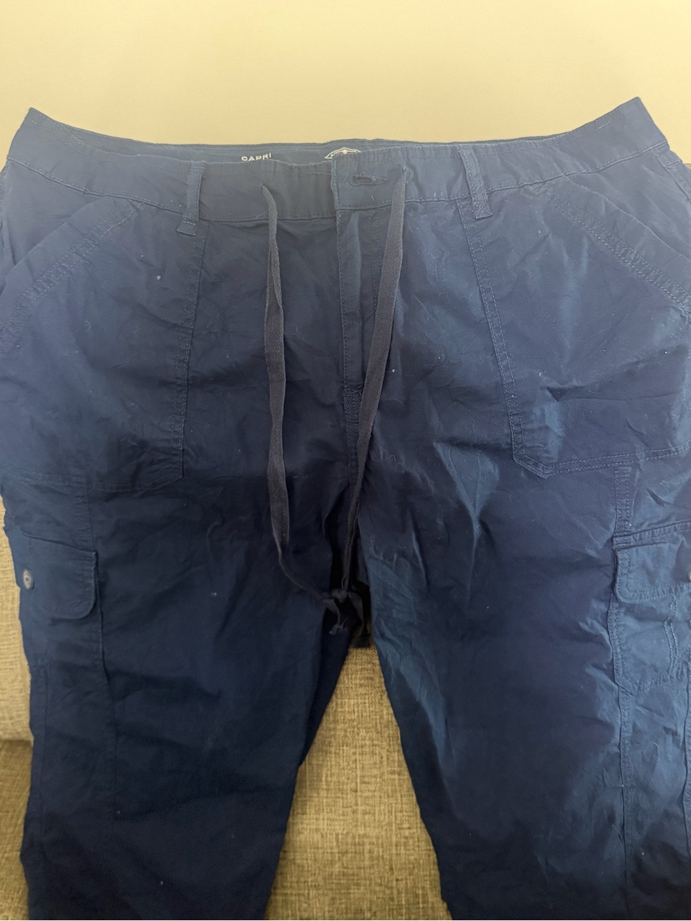 St. John's Bay Navy Cargo Pants with Drawstring Waist